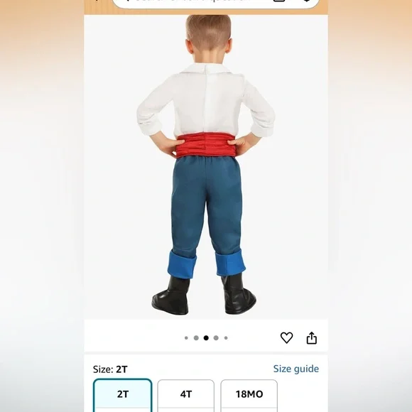 Little Mermaid Prince Eric Costume for Kids - Picture 3 of 6